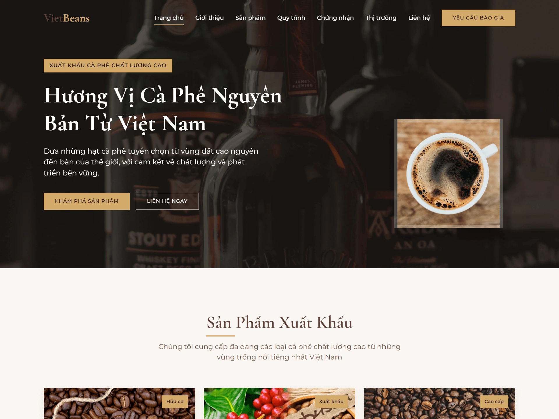 High-Quality Coffee Export – Authentic Vietnamese Flavor